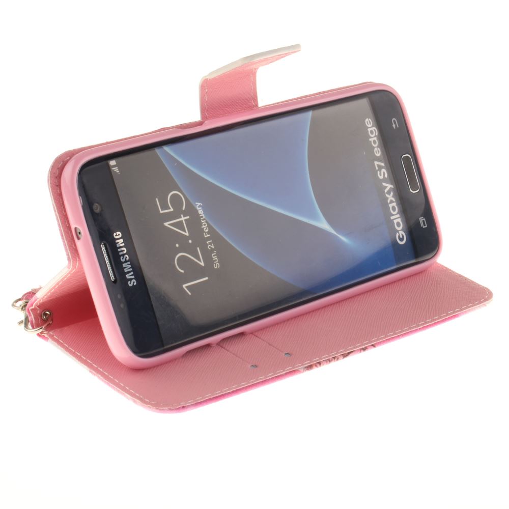 Galaxy S7 EDGE case wallet leather case printed