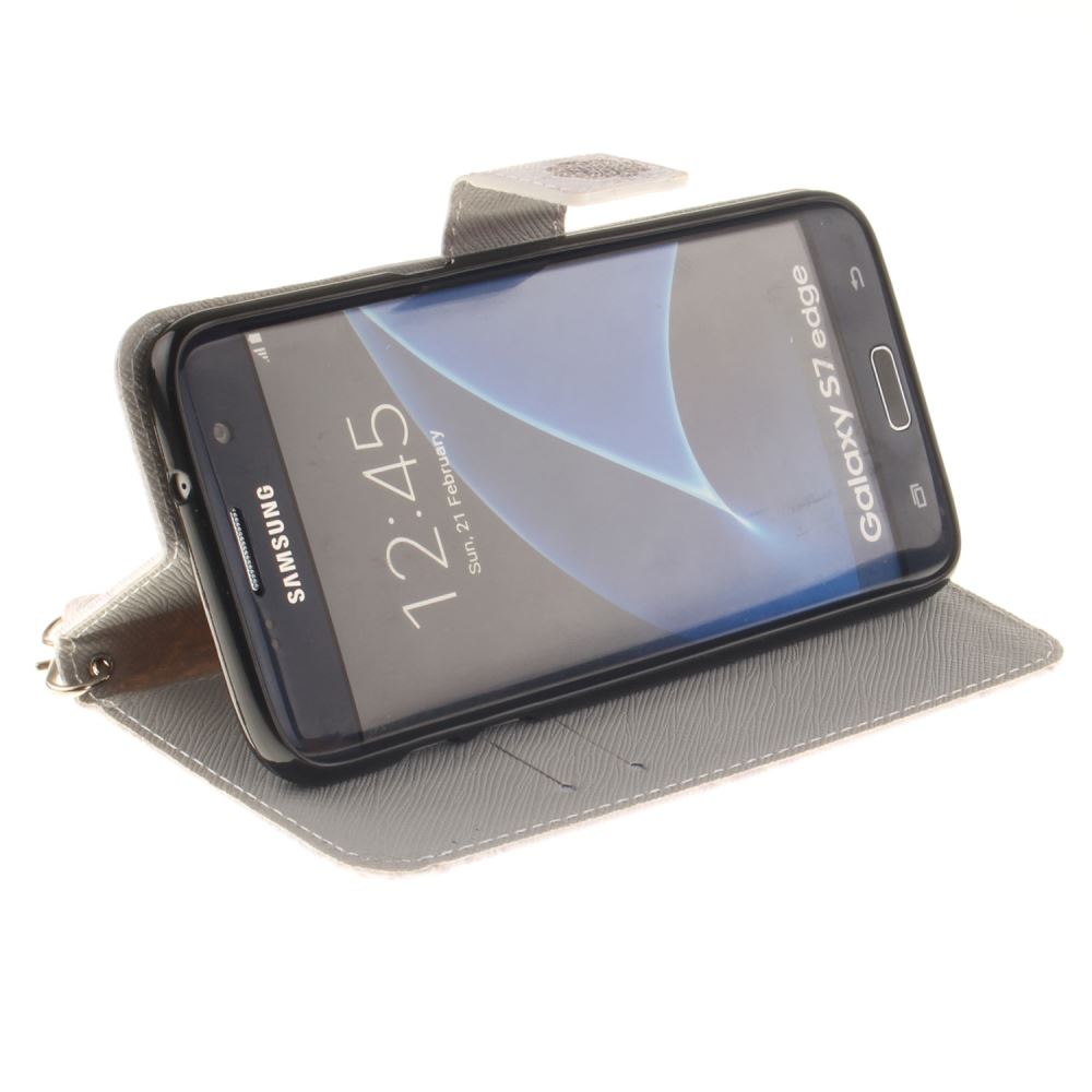 Galaxy S7 EDGE case wallet leather case printed
