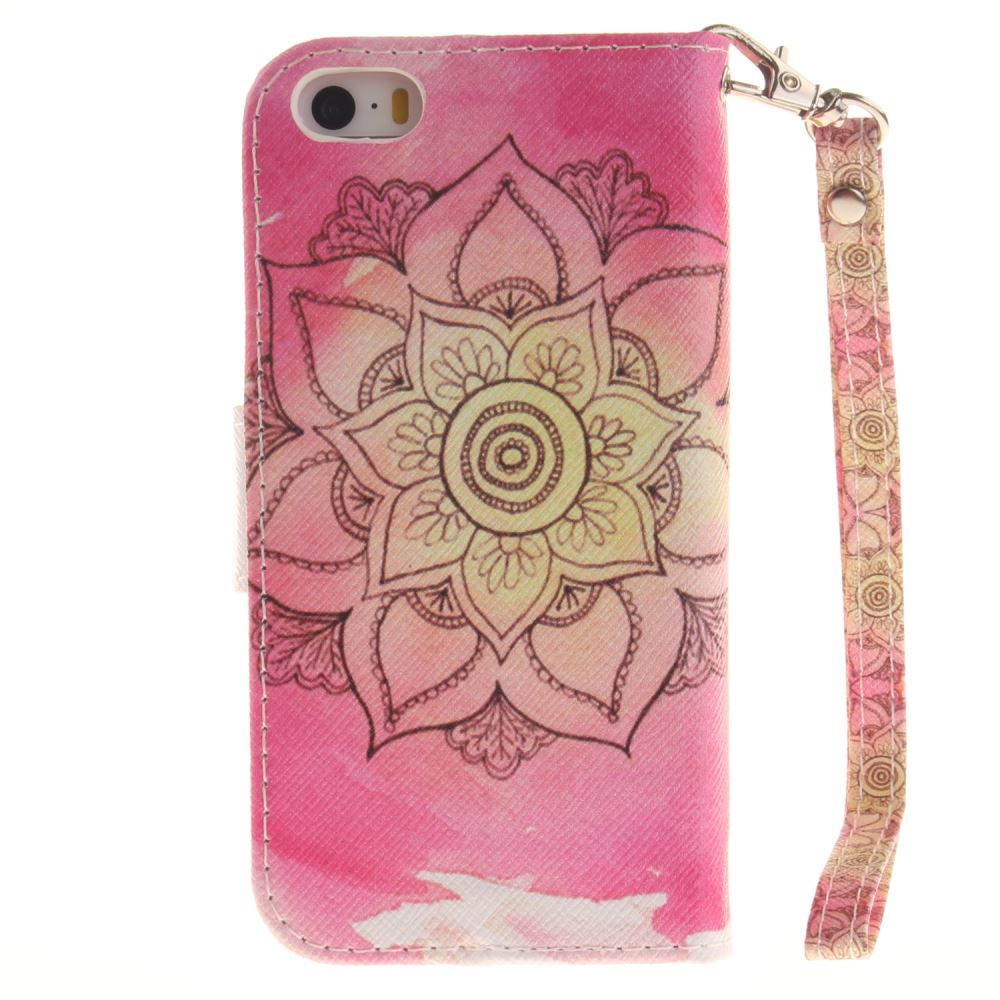 iPhone 5 5s SE case wallet leather case printed