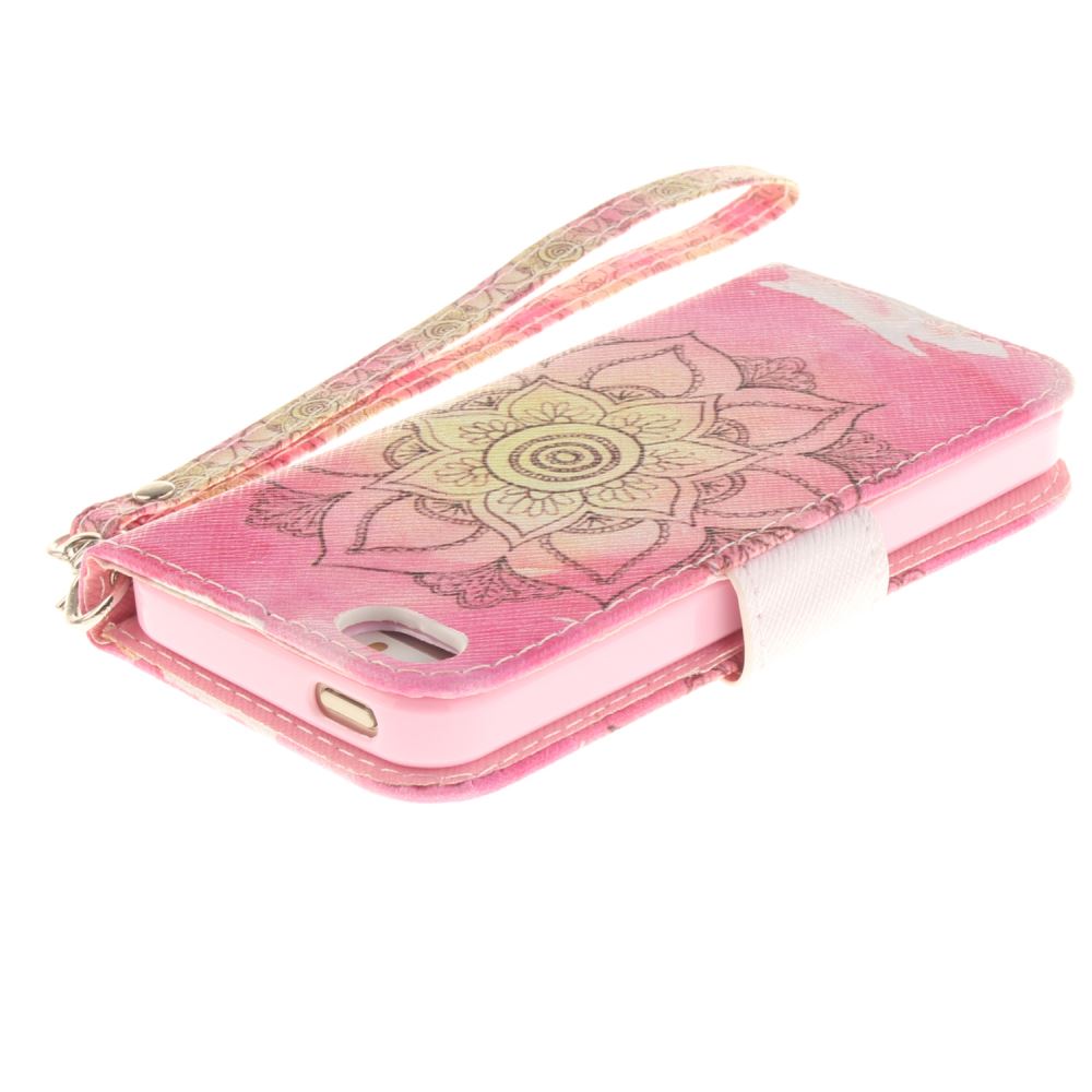 iPhone 5 5s SE case wallet leather case printed