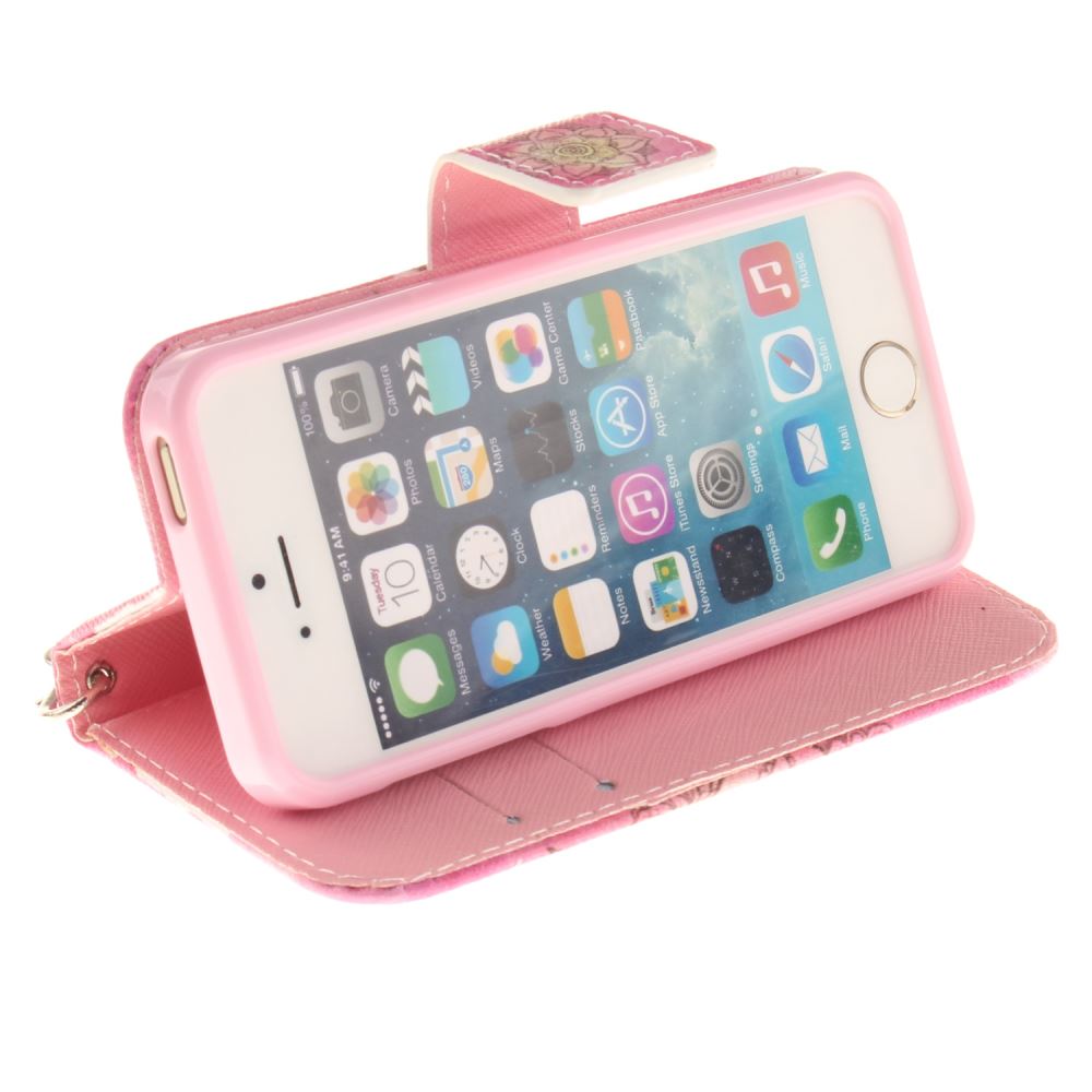 iPhone 5 5s SE case wallet leather case printed