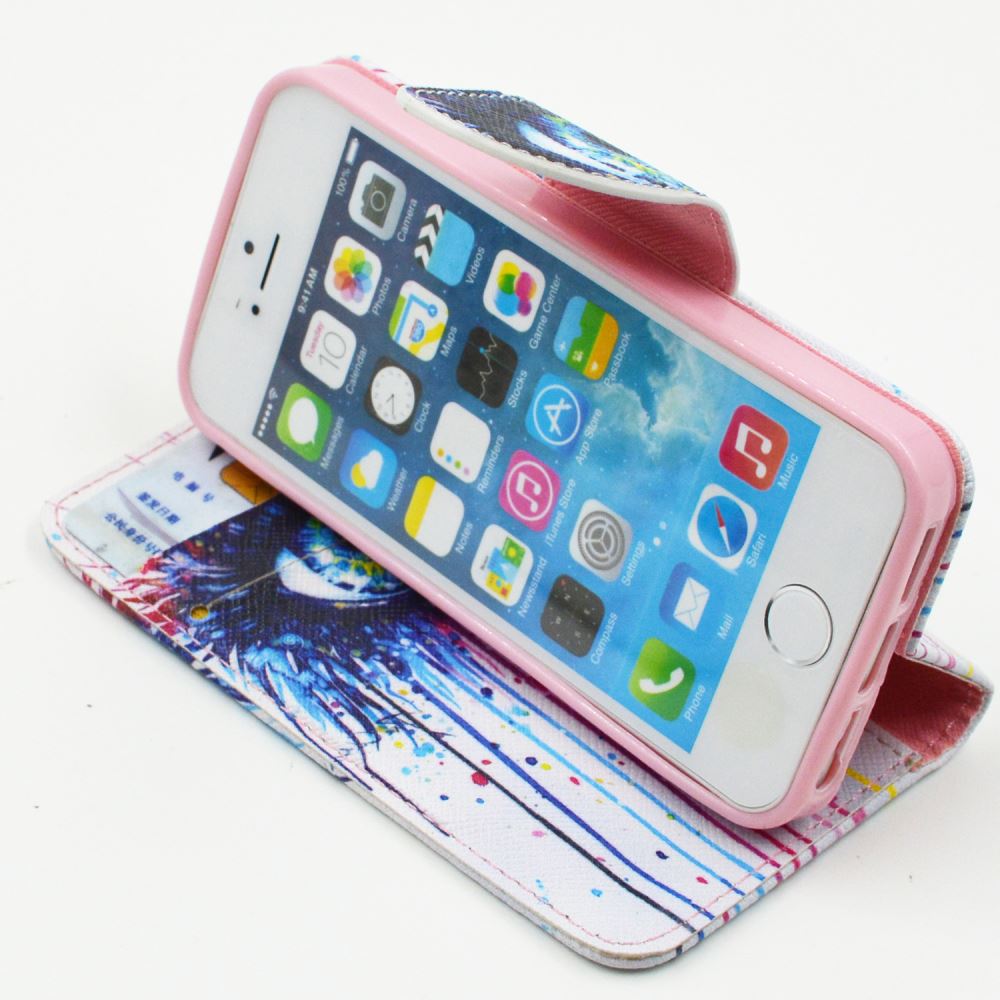 iPhone 5 5s SE case wallet leather case printed iPhone 5 5s SE case wallet leather case printed