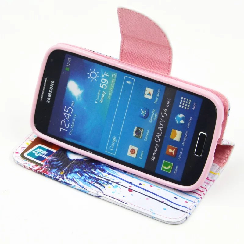 Galaxy S4 Mini case wallet leather case printed