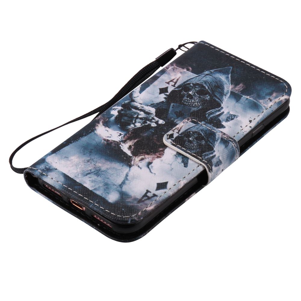 iPhone 7 case wallet leather card holder cover case printed leather