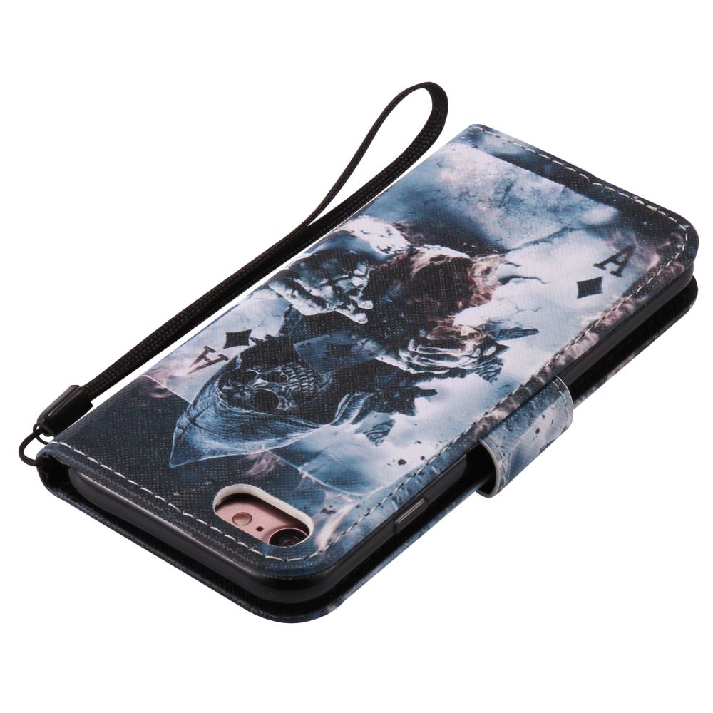 iPhone 7 case wallet leather card holder cover case printed leather