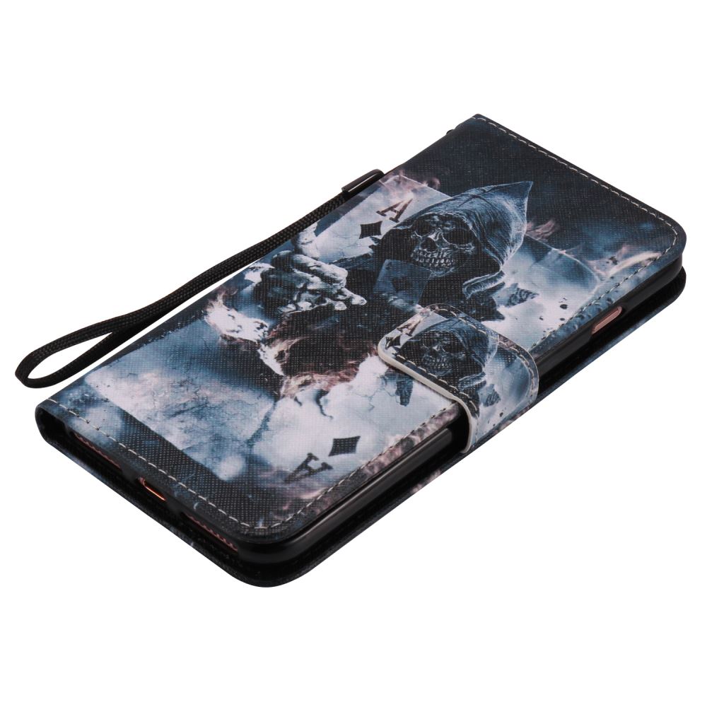 iPhone 7 Plus case wallet leather card holder cover case printed leather
