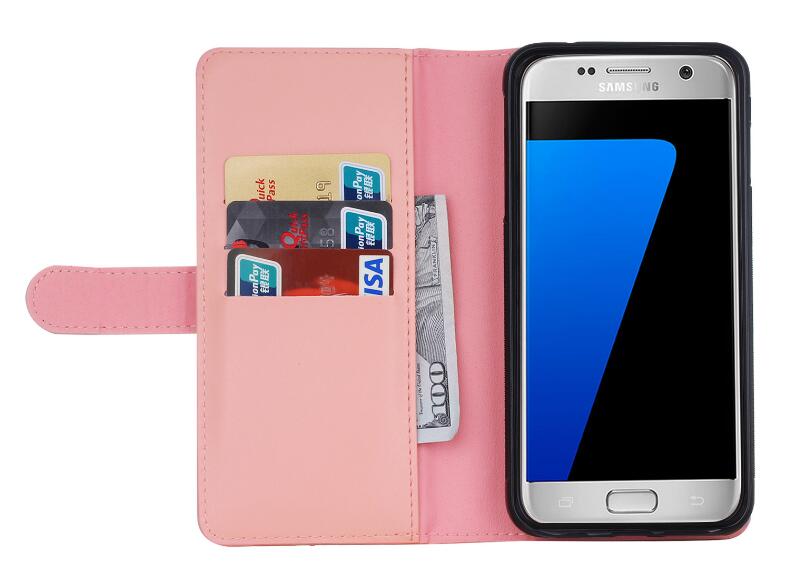 GALAXY S7 edge double wallet Leather Zip case detachable GALAXY S7 edge double wallet Leather Zip case detachable