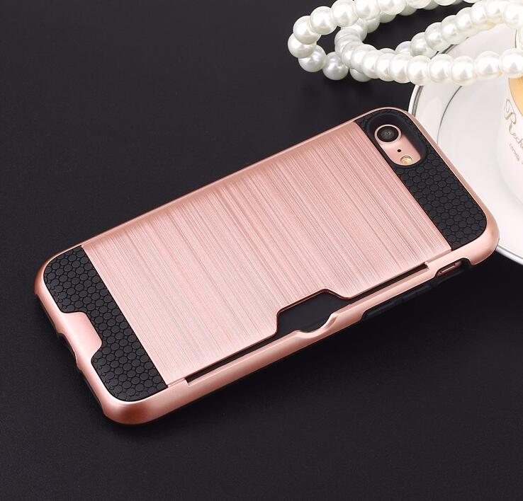 iphone 5 5s se impact proof hybrid case card clip Brushed Metal Texture iphone 5 5s se impact proof hybrid case card clip Brushed Metal Texture