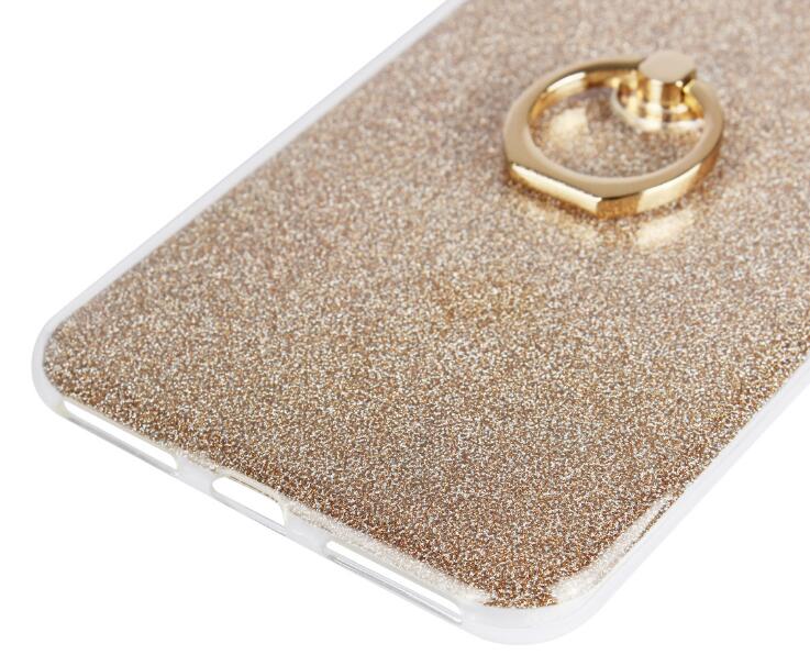 iphone 7 plus Soft tpu Bling Kickstand Case with Ring Rotary Metal Mount
