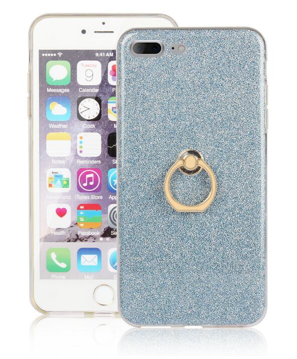 iphone 7 plus Soft tpu Bling Kickstand Case with Ring Rotary Metal Mount