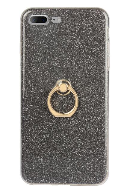 iphone 7 plus Soft tpu Bling Kickstand Case with Ring Rotary Metal Mount