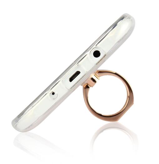 Gaxlaxy S6 Soft tpu Bling Kickstand Case with Ring Rotary Metal Mount