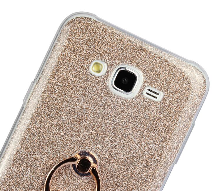 Gaxlaxy S6 Soft tpu Bling Kickstand Case with Ring Rotary Metal Mount