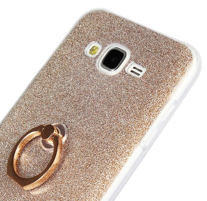 Gaxlaxy S6 Soft tpu Bling Kickstand Case with Ring Rotary Metal Mount