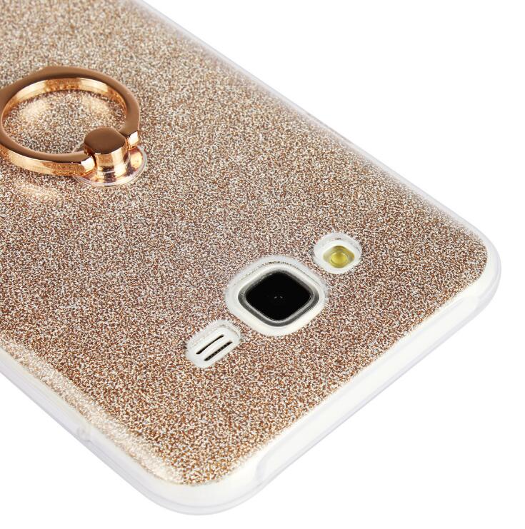 Gaxlaxy S6 Soft tpu Bling Kickstand Case with Ring Rotary Metal Mount