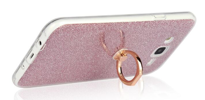 Gaxlaxy S6 Soft tpu Bling Kickstand Case with Ring Rotary Metal Mount