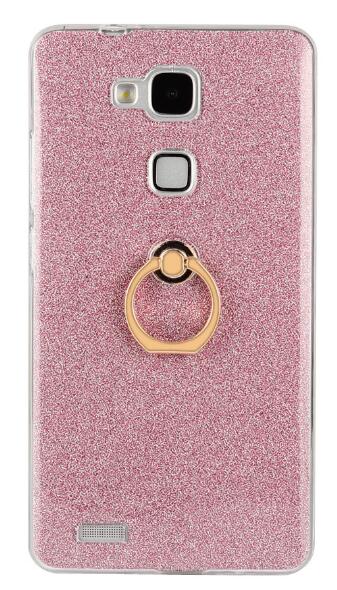 HUAWEI MATE 7 Soft tpu Bling Kickstand Case with Ring Rotary Metal Mount