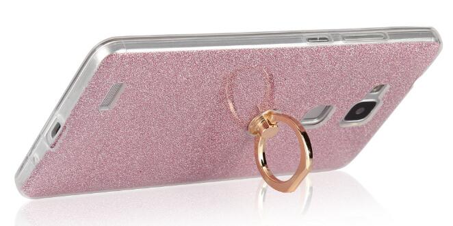 HUAWEI MATE 7 Soft tpu Bling Kickstand Case with Ring Rotary Metal Mount