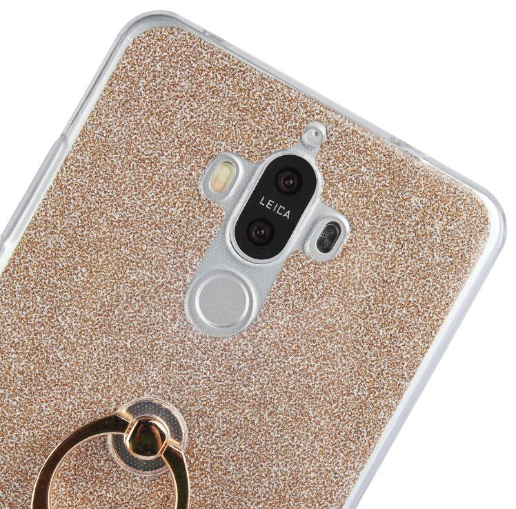 HUAWEI MATE 9 Soft tpu Bling Kickstand Case with Ring Rotary Metal Mount HUAWEI MATE 9 Soft tpu Bling Kickstand Case with Ring Rotary Metal Mount