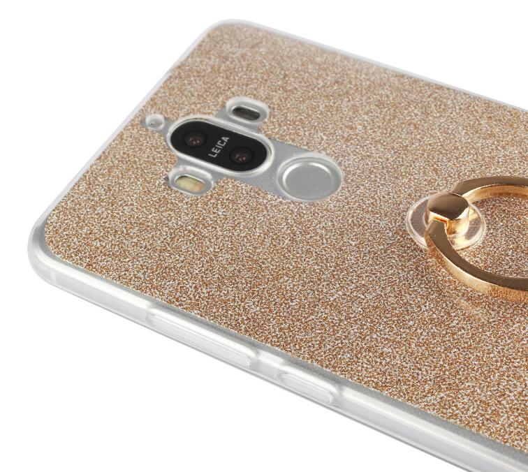 HUAWEI MATE 9 Soft tpu Bling Kickstand Case with Ring Rotary Metal Mount HUAWEI MATE 9 Soft tpu Bling Kickstand Case with Ring Rotary Metal Mount