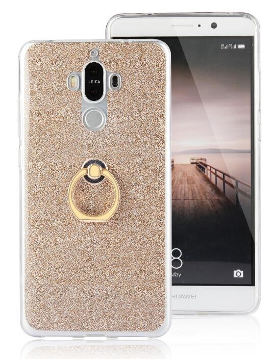 HUAWEI MATE 9 Soft tpu Bling Kickstand Case with Ring Rotary Metal Mount HUAWEI MATE 9 Soft tpu Bling Kickstand Case with Ring Rotary Metal Mount