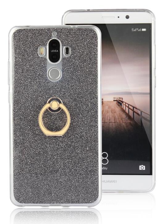 HUAWEI MATE 9 Soft tpu Bling Kickstand Case with Ring Rotary Metal Mount HUAWEI MATE 9 Soft tpu Bling Kickstand Case with Ring Rotary Metal Mount