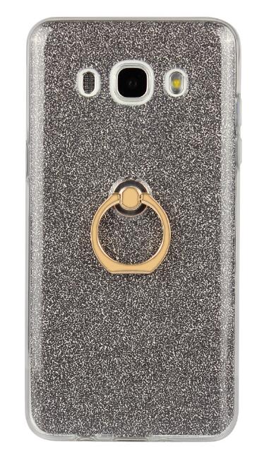 Gaxlaxy J7 2016 Soft tpu Bling Kickstand Case with Ring Rotary Metal Mount