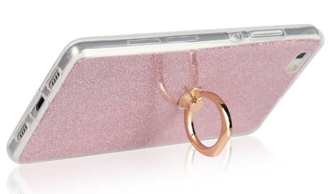 HUAWEI P8 LITE Soft tpu Bling Kickstand Case with Ring Rotary Metal Mount HUAWEI P8 LITE Soft tpu Bling Kickstand Case with Ring Rotary Metal Mount