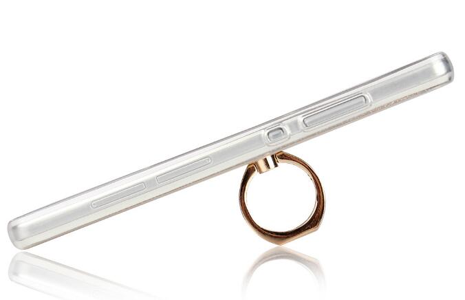 HUAWEI P8 LITE Soft tpu Bling Kickstand Case with Ring Rotary Metal Mount
