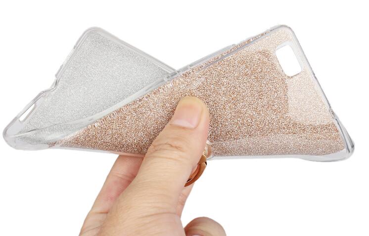 HUAWEI P8 LITE Soft tpu Bling Kickstand Case with Ring Rotary Metal Mount