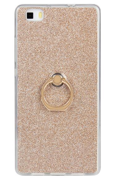 HUAWEI P8 LITE Soft tpu Bling Kickstand Case with Ring Rotary Metal Mount