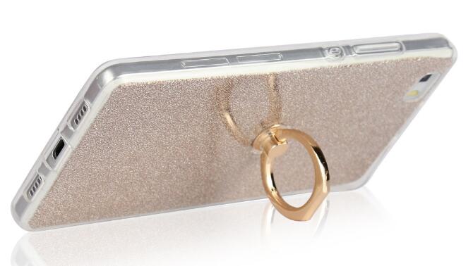 HUAWEI P8 LITE Soft tpu Bling Kickstand Case with Ring Rotary Metal Mount