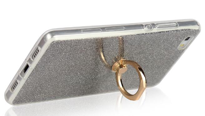 HUAWEI P8 LITE Soft tpu Bling Kickstand Case with Ring Rotary Metal Mount