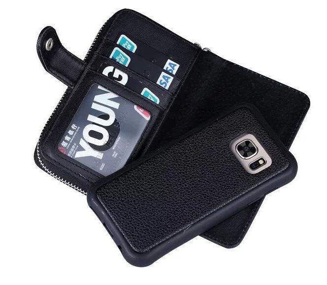 Galaxy S7 edge detachable full wallet leather case