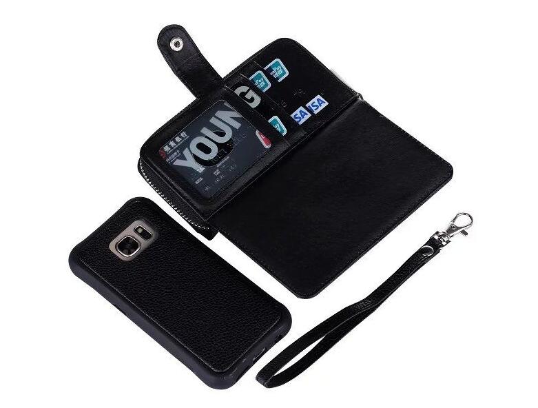 Galaxy S7 edge detachable full wallet leather case