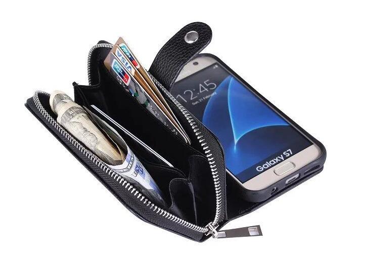 Galaxy S7 edge detachable full wallet leather case