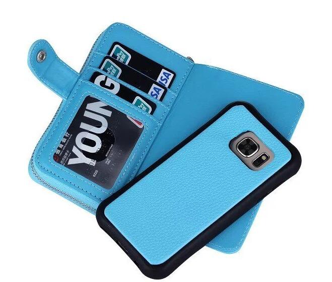 Galaxy S7 edge detachable full wallet leather case