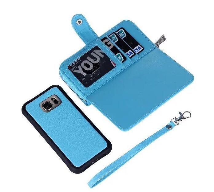 Galaxy S7 edge detachable full wallet leather case