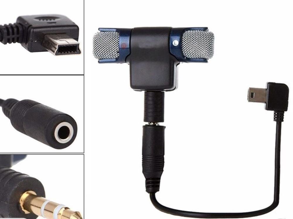 External Stereo 3.5mm Microphone+Mic Adapter compatible with GOPRO External Stereo 3.5mm Microphone+Mic Adapter compatible with GOPRO