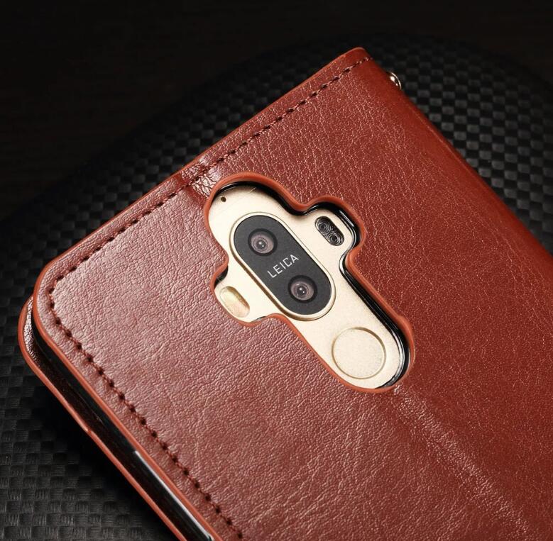 Huawei mate 9 vintage fine leather wallet case