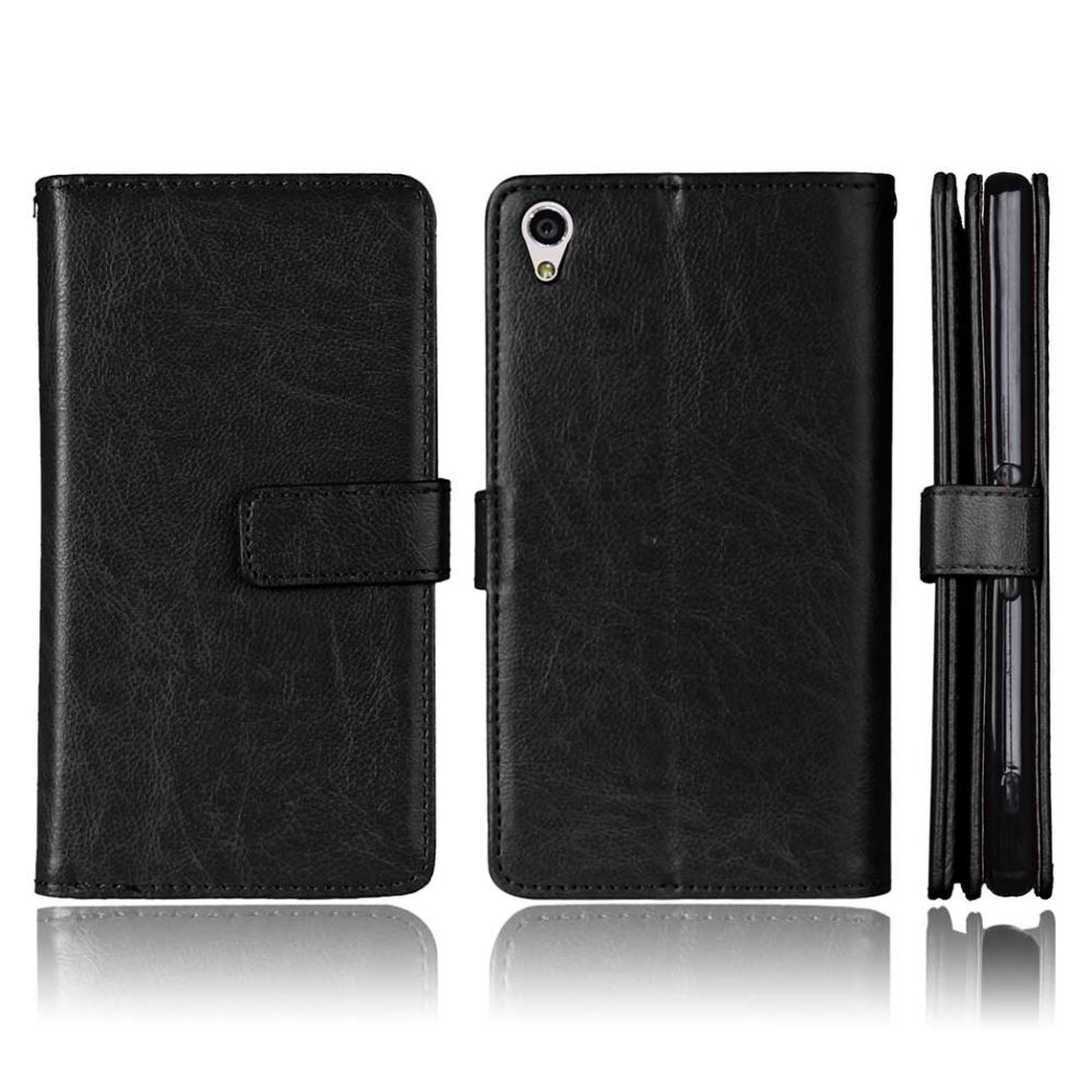 Sony Xperia Xa Double Wallet Leather Case Detachable - Black Sony Xperia Xa Double Wallet Leather Case Detachable - Black