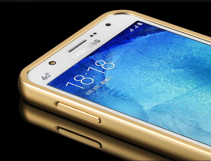 Galaxy J5 Slim Metal bumper with mirror back cover case