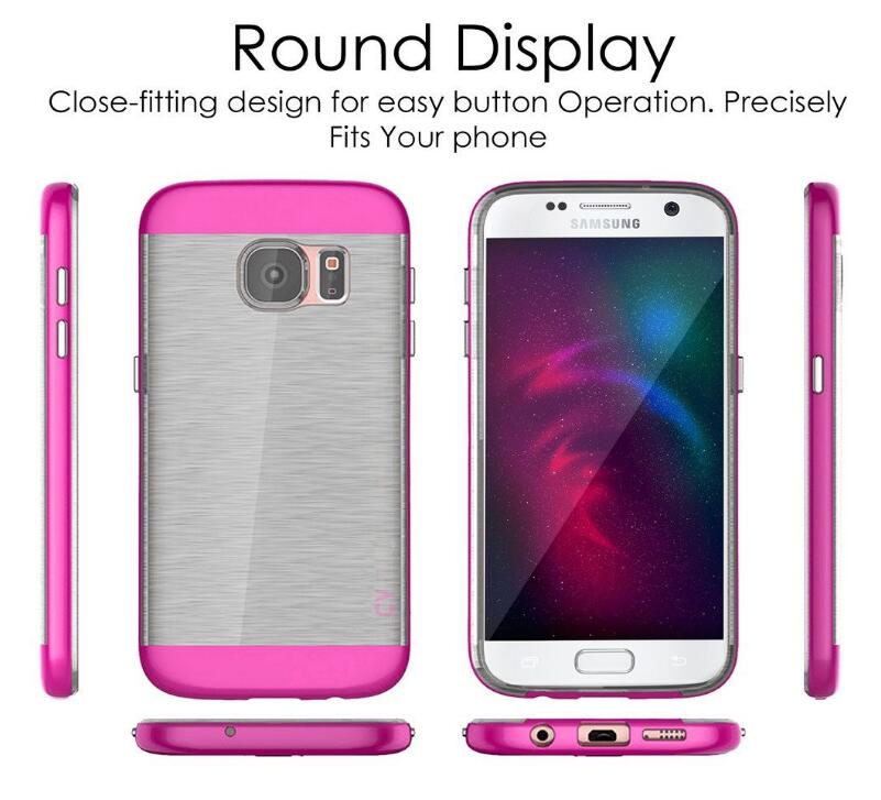 Galaxy S7 hybird bumper with clear back case