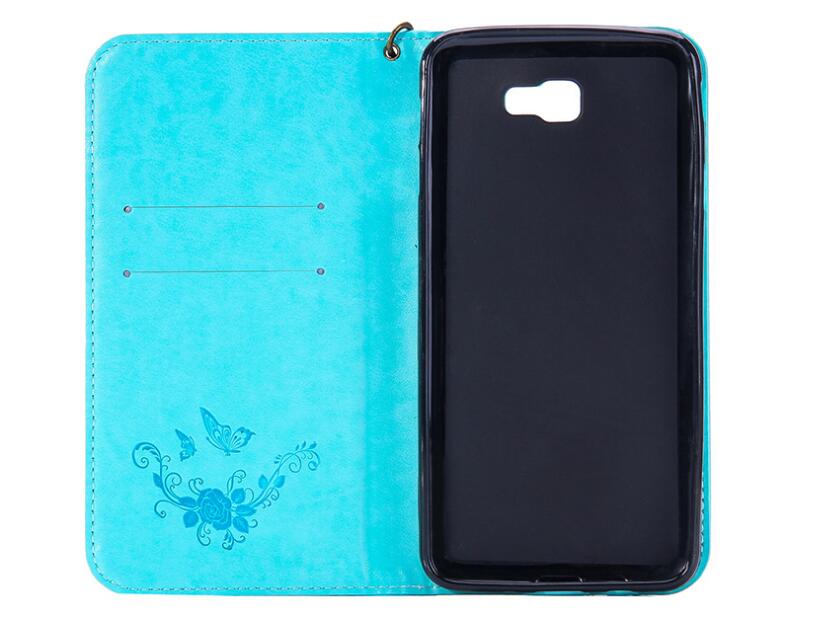 Galaxy J7 prime Premium Leather Embossing wallet Folio case