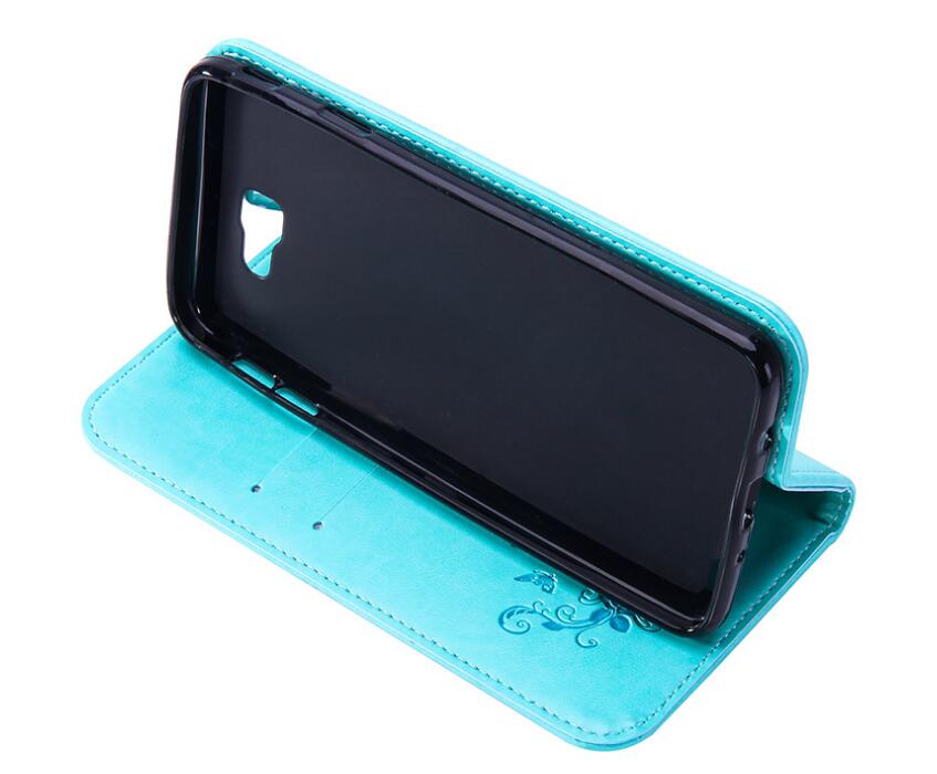 Galaxy J7 prime Premium Leather Embossing wallet Folio case