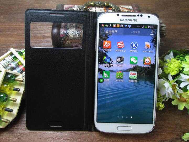 Samsung Galaxy S4 case Leather Flip window case Smart cover