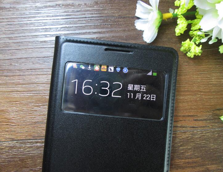 Samsung Galaxy S4 case Leather Flip window case Smart cover