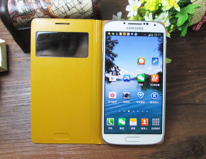 Samsung Galaxy S4 case Leather Flip window case Smart cover
