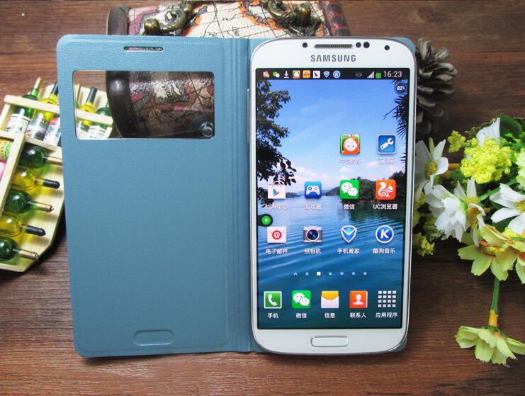 Samsung Galaxy S4 case Leather Flip window case Smart cover