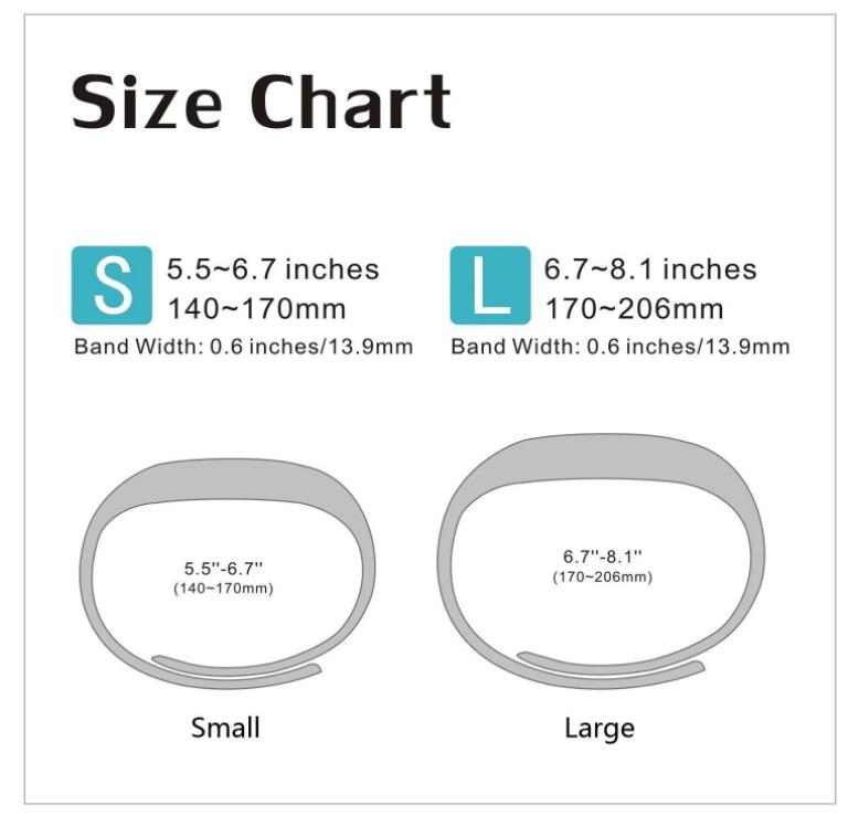 Fitbit Alta Silicone Band Replacement Wrist Band--size L